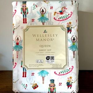 NEW Wellesley Manor Nutcracker QUEEN Sheet Set